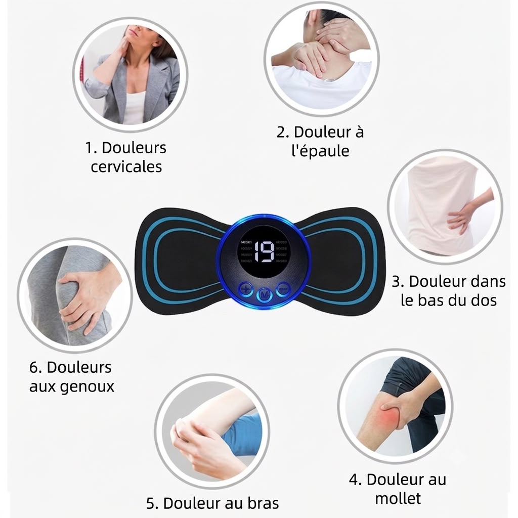 ⚡ Mini Masseur Électrique EMS – Relaxation Musculaire à Tout Moment