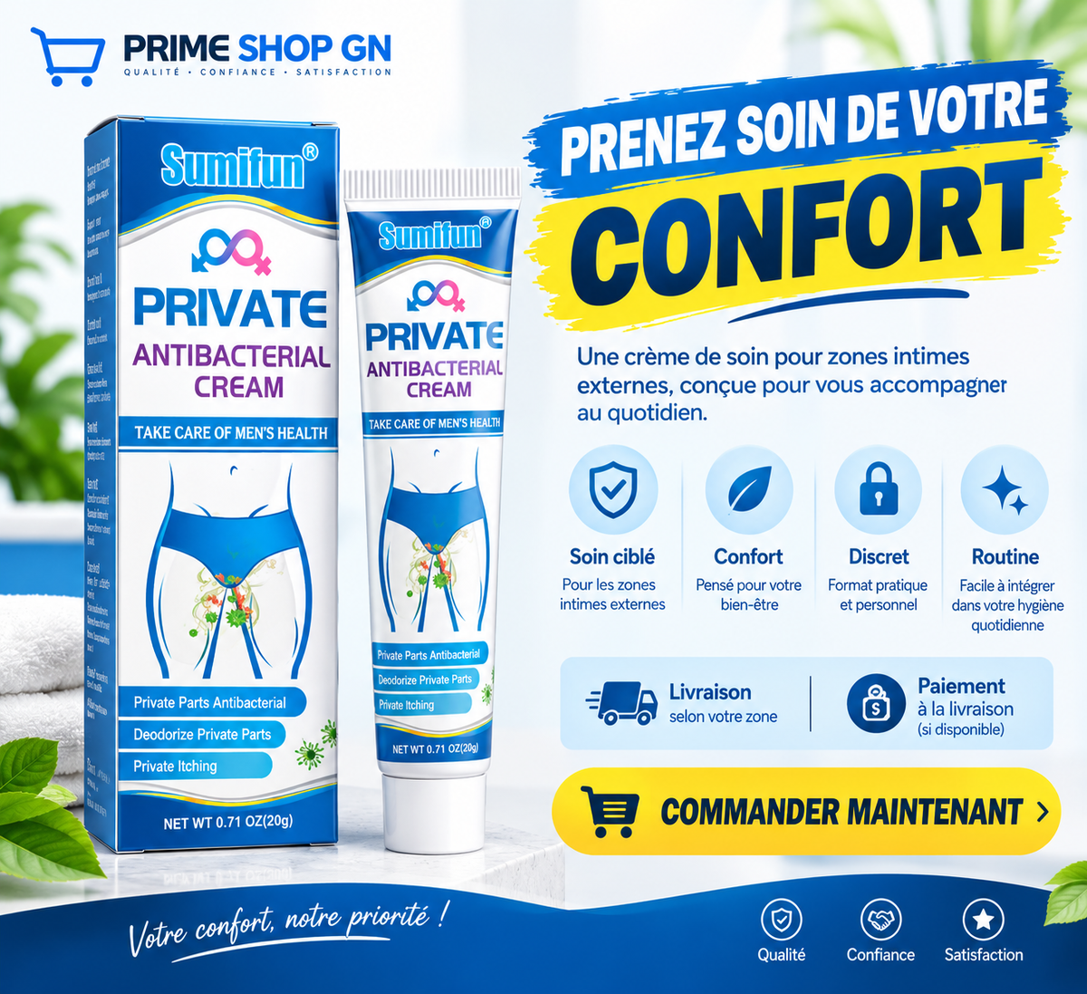 Crème de Soin pour Zones Intimes Externes